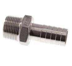 R 3/4'' mâle x 19mm barbillon de tuyau en acier inoxydable 16 Bar