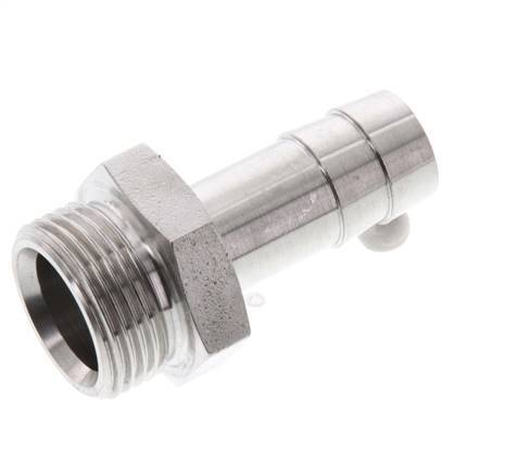 G 3/4'' mâle x 16mm barbillon de tuyau en acier inoxydable 40 Bar