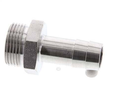 G 3/4'' mâle x 16mm barbillon de tuyau en acier inoxydable 40 Bar