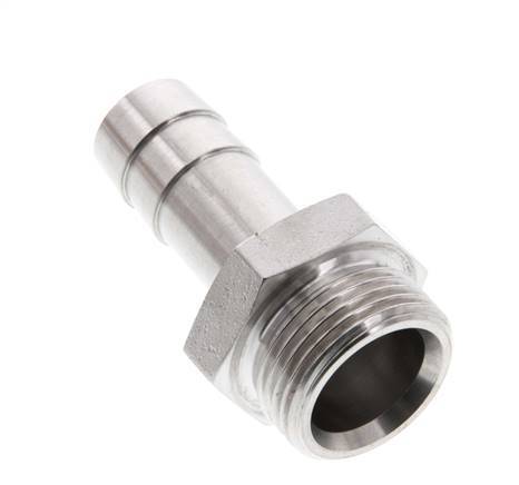 G 3/4'' mâle x 16mm barbillon de tuyau en acier inoxydable 40 Bar