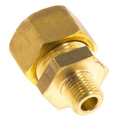 R Raccord à compression droit en laiton 1/4'' mâle x 16mm 76 Bar DIN EN 1254-2