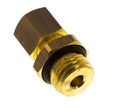 G 1/4'' Male x 6mm Brass Straight Compression Fitting with NBR Seal 150 Bar DIN EN 1254-2 [2 Pieces]