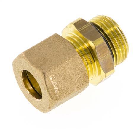 G 3/8'' mâle x 10mm raccord à compression droit en laiton avec joint NBR 95 Bar DIN EN 1254-2