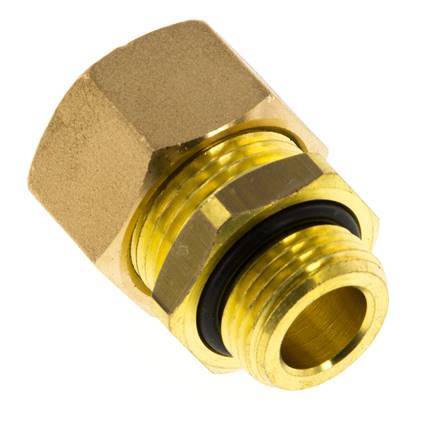 G 3/8'' mâle x 15mm raccord à compression droit en laiton avec joint NBR 82 Bar DIN EN 1254-2