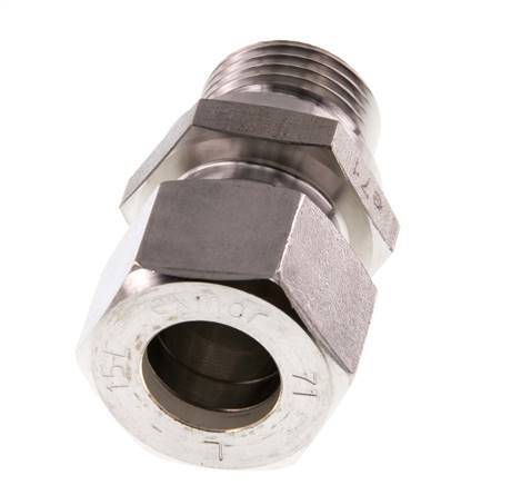 G 1/2'' mâle x 15L Raccord à compression droit en acier inoxydable 315 Bar DIN 2353
