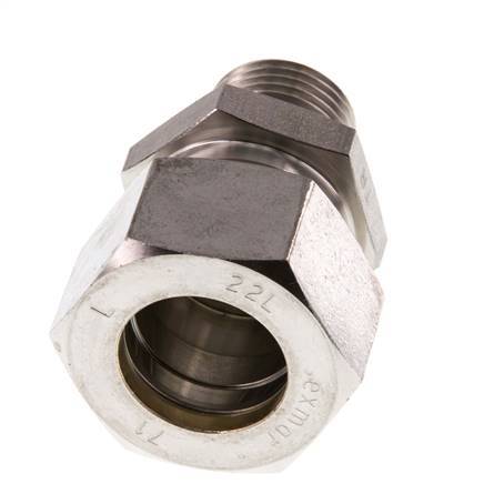 G 1/2'' mâle x 22L Raccord à compression droit en acier inoxydable 160 Bar DIN 2353