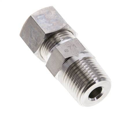 1/2'' NPT Male x 12S Stainless steel Straight Compression Fitting 630 Bar DIN 2353