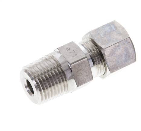 1/2'' NPT Male x 12S Stainless steel Straight Compression Fitting 630 Bar DIN 2353