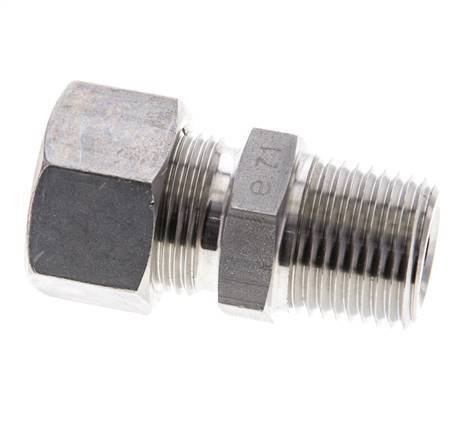 1/2'' NPT Male x 15L Stainless steel Straight Compression Fitting 315 Bar DIN 2353