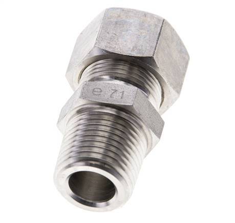 1/2'' NPT Male x 15L Stainless steel Straight Compression Fitting 315 Bar DIN 2353