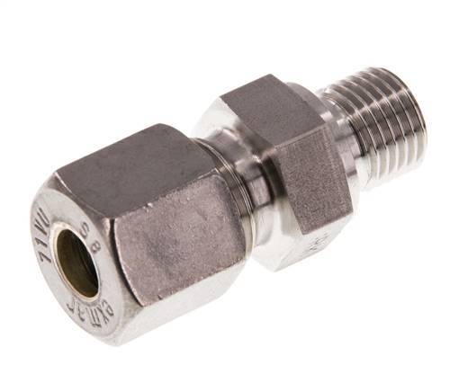 G 1/4'' mâle x 8S Raccord à compression droit en acier inoxydable 630 Bar DIN 2353