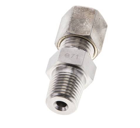 1/4'' NPT Male x 6S Stainless steel Straight Compression Fitting 630 Bar DIN 2353
