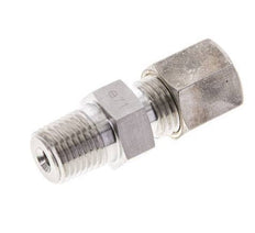 1/4'' NPT Male x 6S Stainless steel Straight Compression Fitting 630 Bar DIN 2353