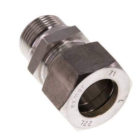 G 3/4'' mâle x 22L Raccord à compression droit en acier inoxydable 160 Bar DIN 2353