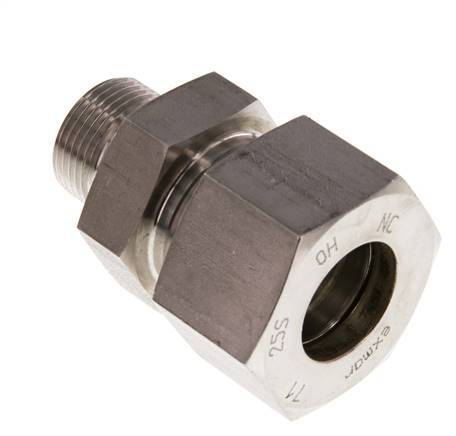 G 3/4'' mâle x 25S Raccord à compression droit en acier inoxydable 400 Bar DIN 2353