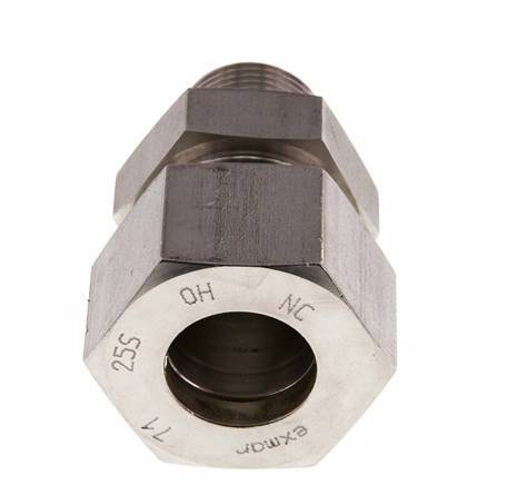 G 3/4'' mâle x 25S Raccord à compression droit en acier inoxydable 400 Bar DIN 2353