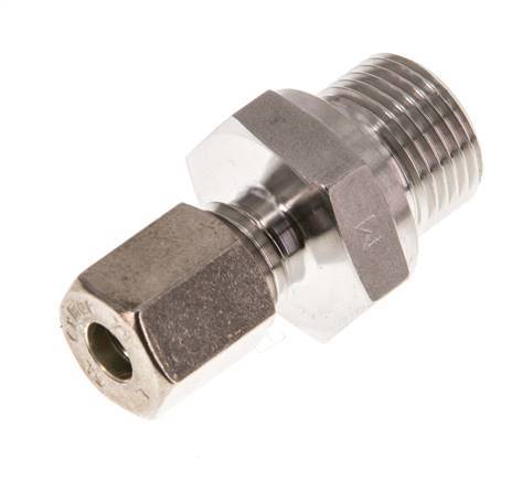 G 3/8'' mâle x 6L Raccord à compression droit en acier inoxydable 315 Bar DIN 2353