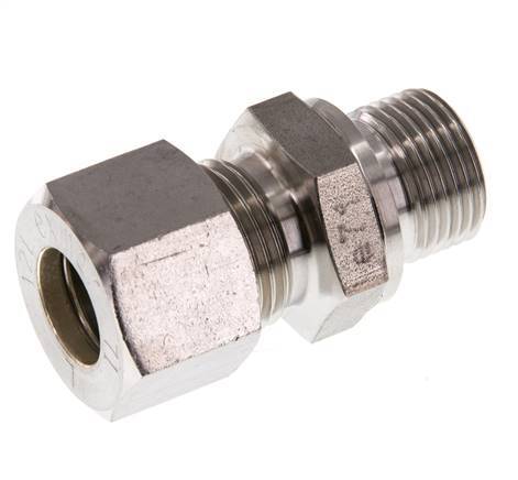 G 3/8'' mâle x 12L Raccord à compression droit en acier inoxydable 315 Bar DIN 2353