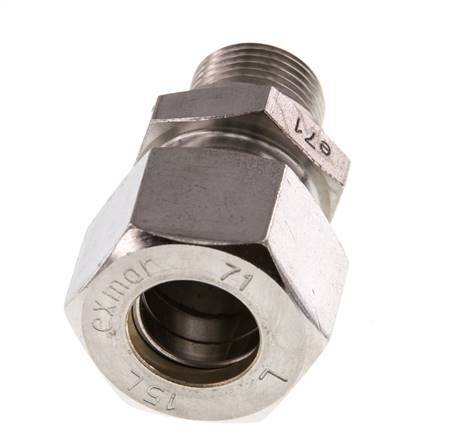 G 3/8'' mâle x 15L Raccord à compression droit en acier inoxydable 315 Bar DIN 2353