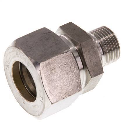 G 3/8'' mâle x 18L Raccord à compression droit en acier inoxydable 315 Bar DIN 2353