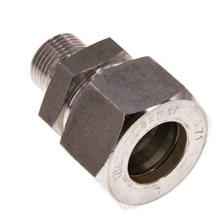 G 3/8'' mâle x 18L Raccord à compression droit en acier inoxydable 315 Bar DIN 2353