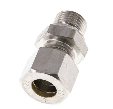 M16x1.5 Mâle x 12L Raccord à compression droit en acier inoxydable 315 Bar DIN 2353
