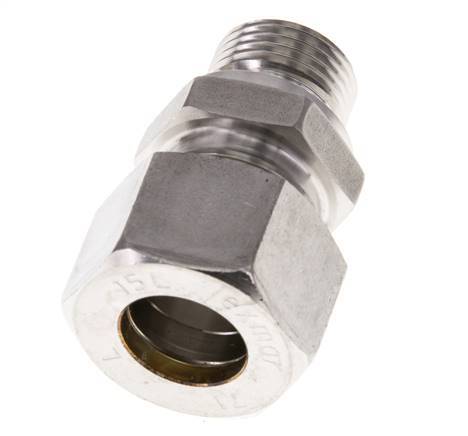 M18x1.5 Mâle x 15L Raccord à compression droit en acier inoxydable 315 Bar DIN 2353