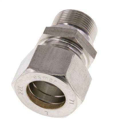 M26x1,5 Mâle x 22L Raccord à compression droit en acier inoxydable 160 Bar DIN 2353