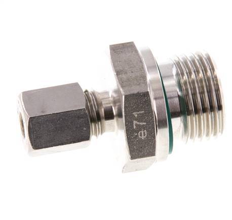 G 1/2'' mâle x 6L Raccord à compression droit en acier inoxydable avec joint FKM 315 Bar DIN 2353