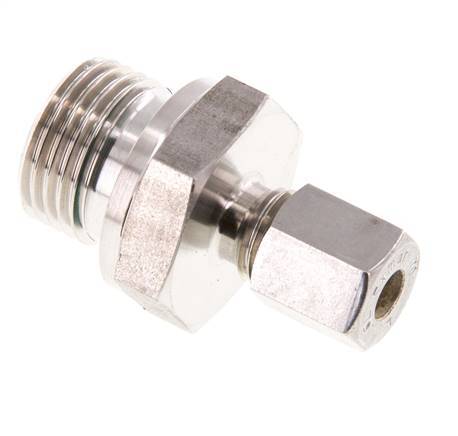 G 1/2'' mâle x 6L Raccord à compression droit en acier inoxydable avec joint FKM 315 Bar DIN 2353