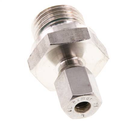 G 1/2'' mâle x 6L Raccord à compression droit en acier inoxydable avec joint FKM 315 Bar DIN 2353