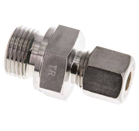 G 1/2'' mâle x 8S Raccord à compression droit en acier inoxydable avec joint FKM 630 Bar DIN 2353