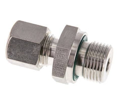 G 1/2'' Male x 18L Stainless steel Straight Compression Fitting with FKM Seal 315 Bar DIN 2353