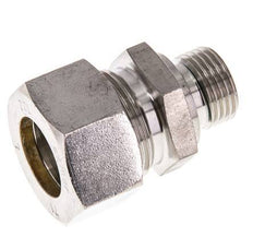G 1/2'' Male x 22L Stainless steel Straight Compression Fitting with FKM Seal 160 Bar DIN 2353