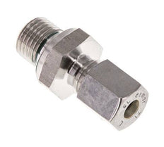 G 1/4'' Male x 6L Stainless steel Straight Compression Fitting with FKM Seal 315 Bar DIN 2353
