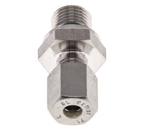 G Raccord à compression droit 1/4'' mâle x 6L en acier inoxydable avec joint FKM 315 Bar DIN 2353
