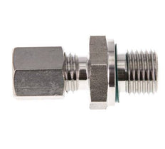 G 1/4'' Male x 6L Stainless steel Straight Compression Fitting with FKM Seal 315 Bar DIN 2353