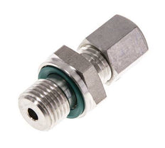 G Raccord à compression droit 1/4'' mâle x 6L en acier inoxydable avec joint FKM 315 Bar DIN 2353