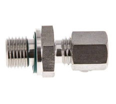 G Raccord à compression droit 1/4'' mâle x 6L en acier inoxydable avec joint FKM 315 Bar DIN 2353