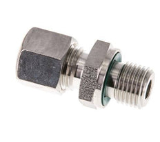 G Raccord à compression droit 1/4'' mâle x 8L en acier inoxydable avec joint FKM 315 Bar DIN 2353
