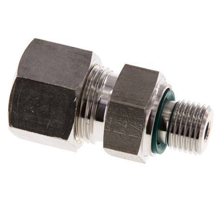 G 1/4'' mâle x 12S Raccord à compression droit en acier inoxydable avec joint FKM 630 Bar DIN 2353
