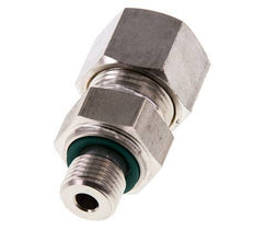 G 1/4'' mâle x 12S Raccord à compression droit en acier inoxydable avec joint FKM 630 Bar DIN 2353