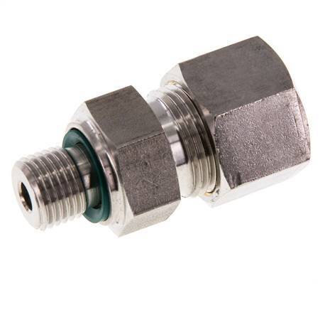 G 1/4'' mâle x 12S Raccord à compression droit en acier inoxydable avec joint FKM 630 Bar DIN 2353
