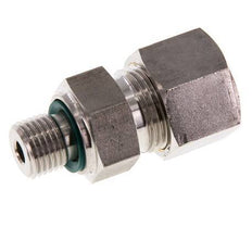 G 1/4'' mâle x 12S Raccord à compression droit en acier inoxydable avec joint FKM 630 Bar DIN 2353