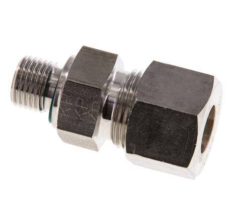 G 1/4'' mâle x 12S Raccord à compression droit en acier inoxydable avec joint FKM 630 Bar DIN 2353
