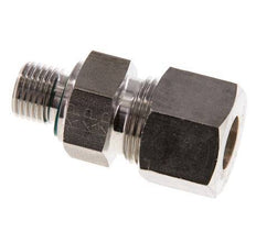 G 1/4'' mâle x 12S Raccord à compression droit en acier inoxydable avec joint FKM 630 Bar DIN 2353