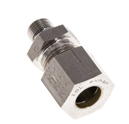 G 1/8'' mâle x 10L Raccord à compression droit en acier inoxydable avec joint FKM 315 Bar DIN 2353