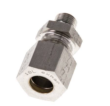 G 1/8'' mâle x 10L Raccord à compression droit en acier inoxydable avec joint FKM 315 Bar DIN 2353