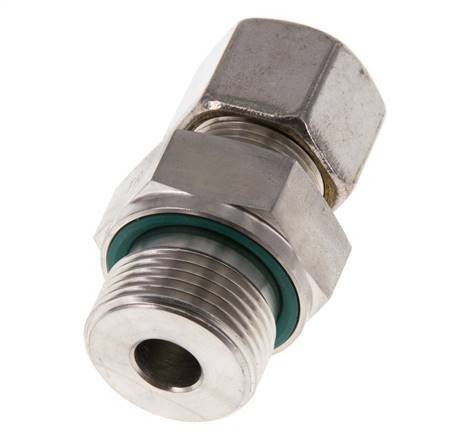 G 3/4'' mâle x 14S Raccord à compression droit en acier inoxydable avec joint FKM 630 Bar DIN 2353