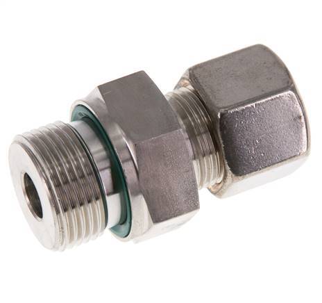 G 3/4'' mâle x 14S Raccord à compression droit en acier inoxydable avec joint FKM 630 Bar DIN 2353